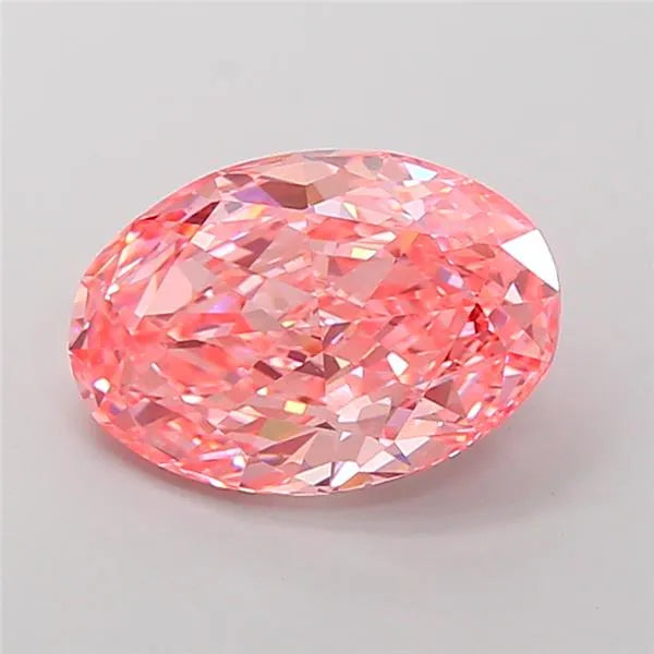 4.63ct Oval Lab Grown Diamond (Colour Fancy Vivid Pink, Clarity VS1, IGI Certified)