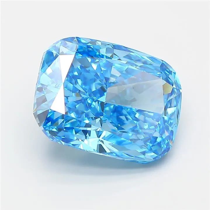 4.66ct Cushion modified Lab Grown Diamond (Colour Fancy Vivid Blue, Clarity VS1, IGI Certified)