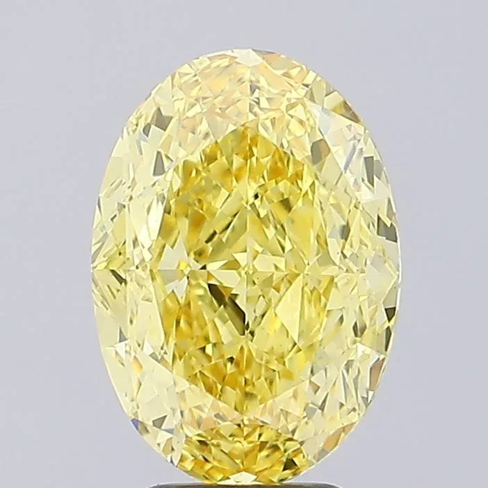 4.67ct Oval Lab Grown Diamond (Colour Fancy Intense Yellow, Clarity VS1, IGI Certified)