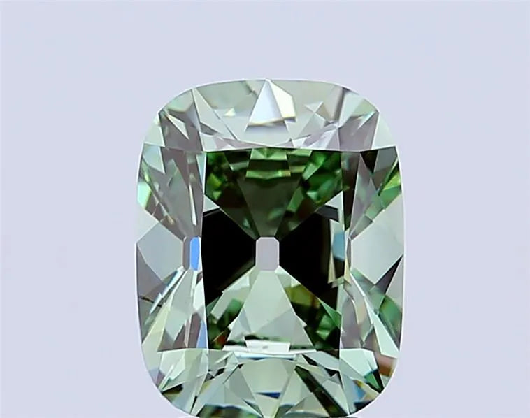 4.69ct Cushion brilliant Lab Grown Diamond (Colour Fancy Vivid Green, Clarity VS1, IGI Certified)