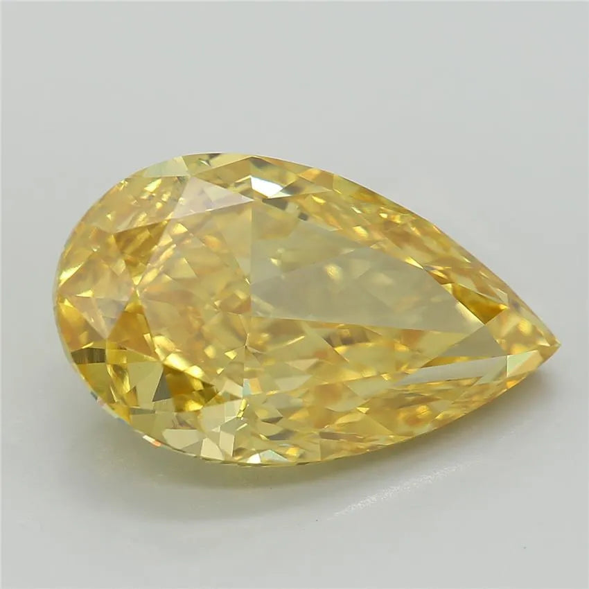 4.76ct Pear Lab Grown Diamond (Colour Fancy Vivid Yellow, Clarity VVS2, IGI Certified)