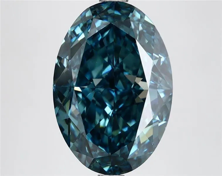 4.80ct Oval Lab Grown Diamond (Colour Fancy Vivid Blue, Clarity VVS2, IGI Certified)
