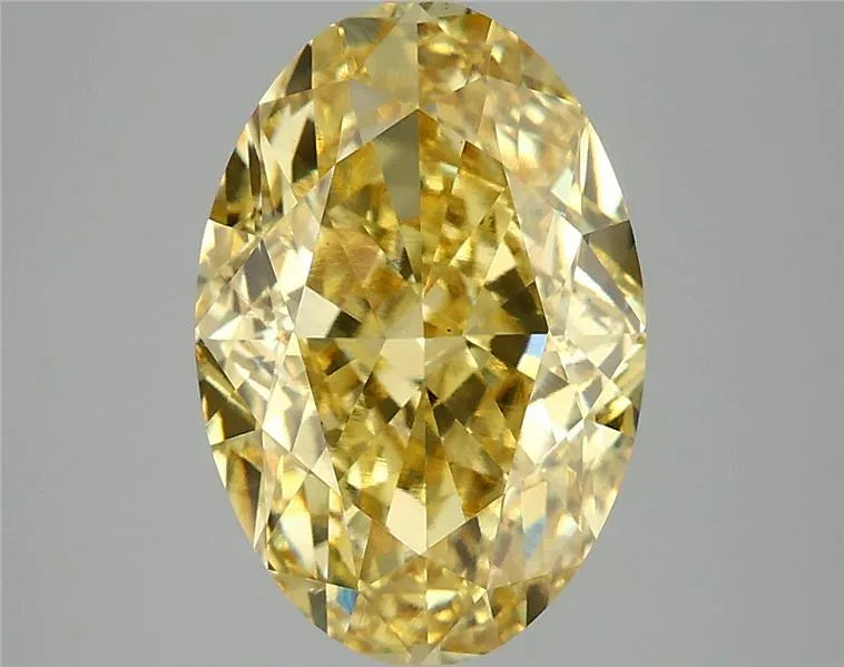 4.86ct Oval Lab Grown Diamond (Colour Fancy Vivid Yellow, Clarity VS1, IGI Certified)