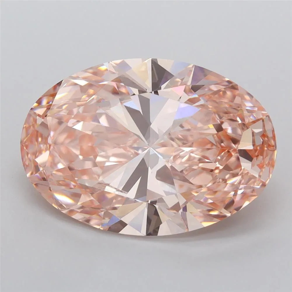 4.93ct Oval Lab Grown Diamond (Colour Fancy Vivid Pink, Clarity VVS1, IGI Certified)