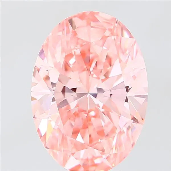 4.97ct Oval Lab Grown Diamond (Colour Fancy Vivid Pink, Clarity VVS2, IGI Certified)
