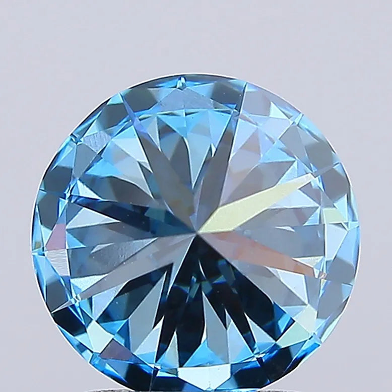 2.35ct Round Lab Grown Diamond (Colour Fancy Vivid Blue, Clarity VS1, Cut ID, IGI Certified)