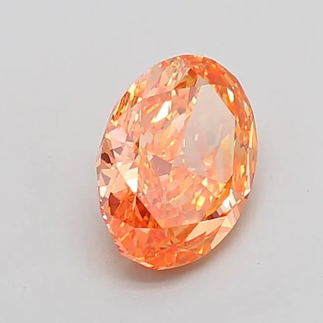2.25ct Oval Lab Grown Diamond (Colour Fancy Vivid Orange, Clarity VS1, IGI Certified)