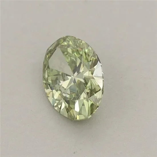 0.41ct Oval Lab Grown Diamond (Colour Fancy Vivid Green, Clarity VS2, IGI Certified)