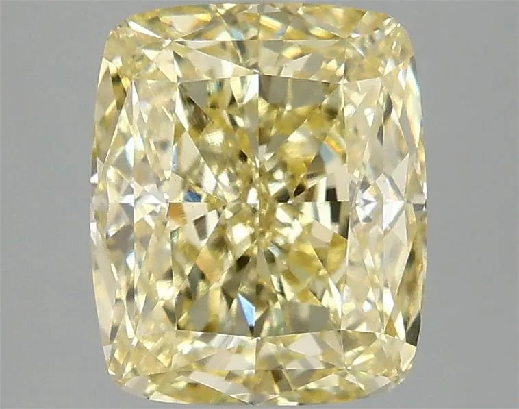 3.04ct Cushion modified Lab Grown Diamond (Colour Fancy Intense Yellow, Clarity VS2, IGI Certified)
