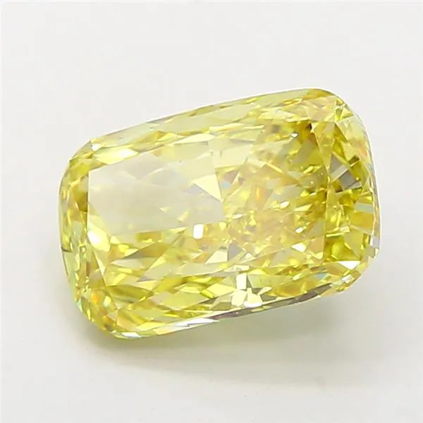 5.00ct Cushion modified Lab Grown Diamond (Colour Fancy Intense Yellow, Clarity VS2, IGI Certified)