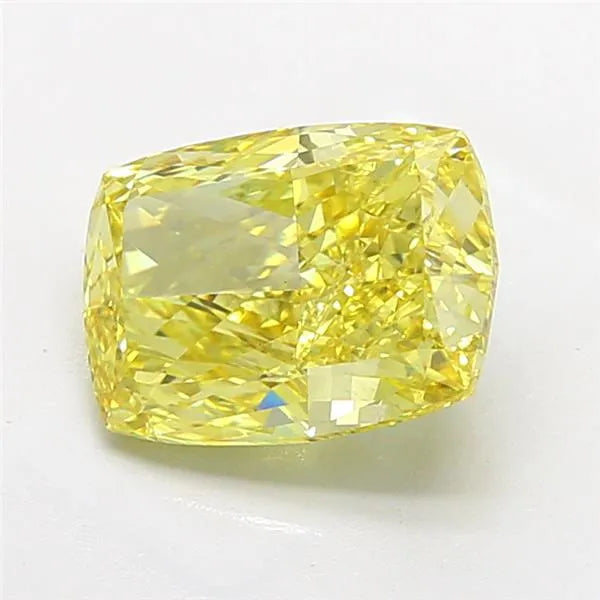 5.00ct Cushion modified Lab Grown Diamond (Colour Fancy Vivid Yellow, Clarity VS2, IGI Certified)