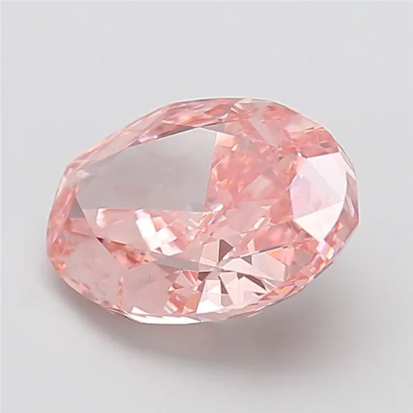 5.00ct Oval Lab Grown Diamond (Colour Fancy Vivid Pink, Clarity VVS2, IGI Certified)