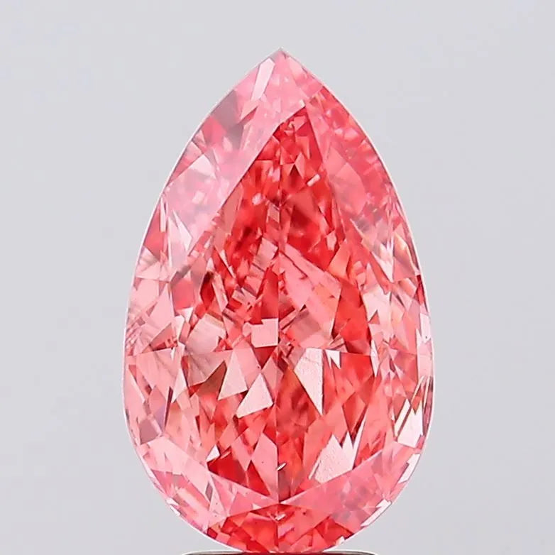 5.00ct Pear Lab Grown Diamond (Colour Fancy Vivid Pink, Clarity SI1, IGI Certified)