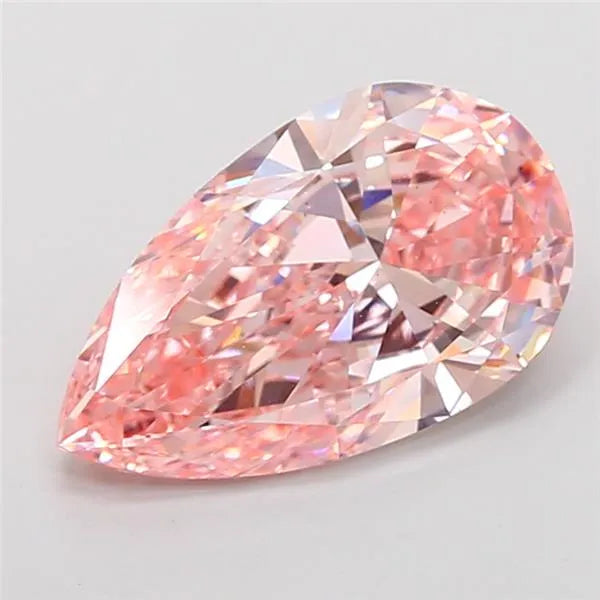 5.00ct Pear Lab Grown Diamond (Colour Fancy Vivid Pink, Clarity VS1, IGI Certified)