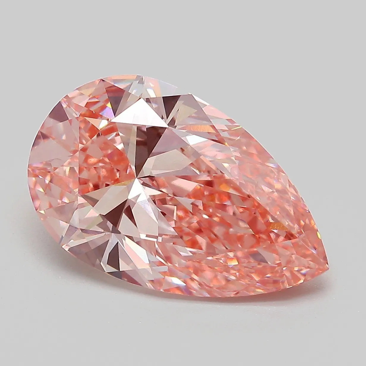 5.00ct Pear Lab Grown Diamond (Colour Fancy Vivid Pink, Clarity VVS2, IGI Certified)