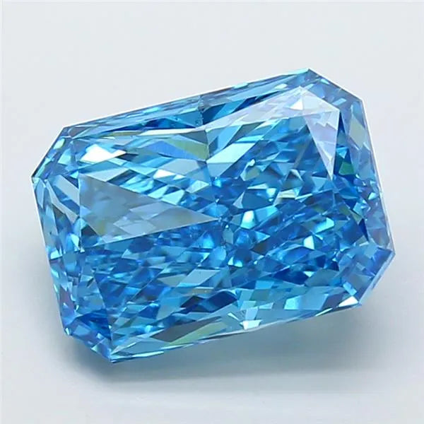 5.00ct Radiant Lab Grown Diamond (Colour Fancy Vivid Blue, Clarity VS2, IGI Certified)