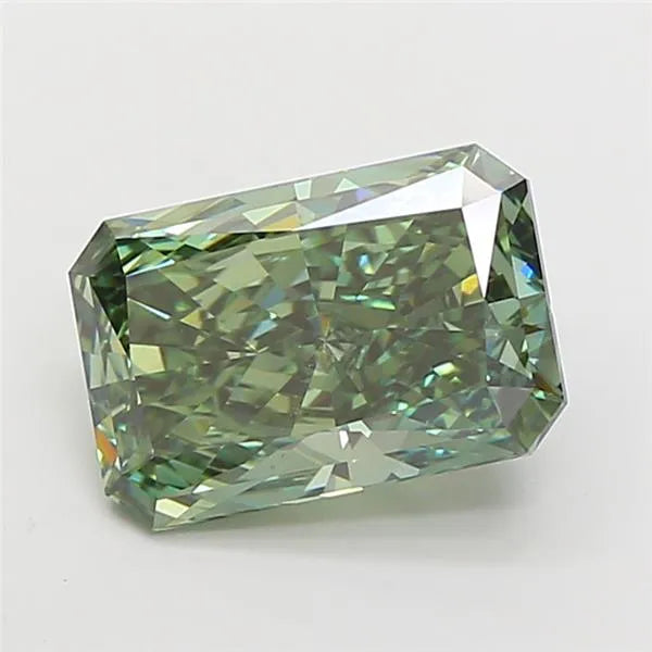 5.00ct Radiant Lab Grown Diamond (Colour Fancy Vivid Green, Clarity VS1, IGI Certified)