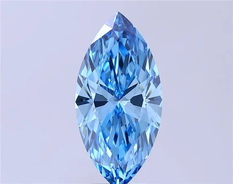 5.01ct Marquise Lab Grown Diamond (Colour Fancy Vivid Blue, Clarity VS1, IGI Certified)