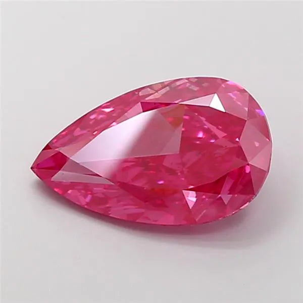 5.01ct Pear Lab Grown Diamond (Colour Fancy Vivid Pink, Clarity VS2, IGI Certified)