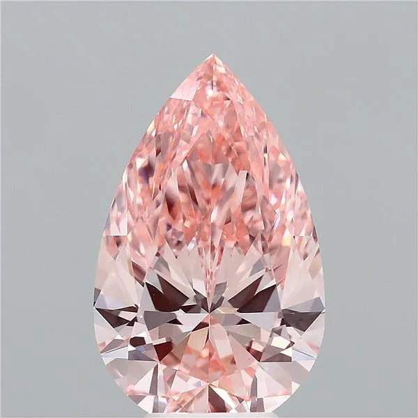 5.01ct Pear Lab Grown Diamond (Colour Fancy Vivid Pink, Clarity VVS2, IGI Certified)