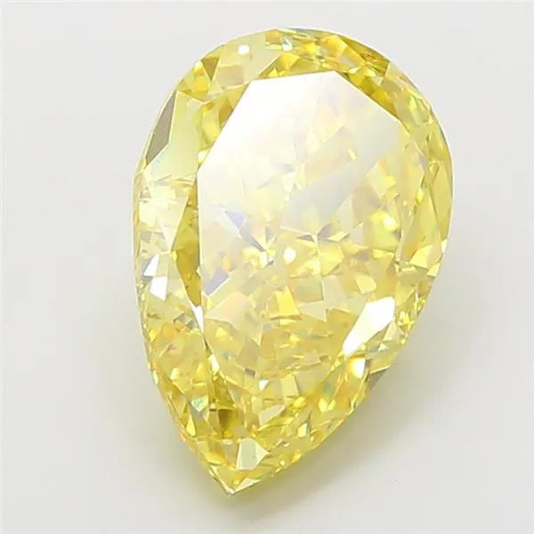 5.01ct Pear Lab Grown Diamond (Colour Fancy Vivid Yellow, Clarity VVS2, IGI Certified)