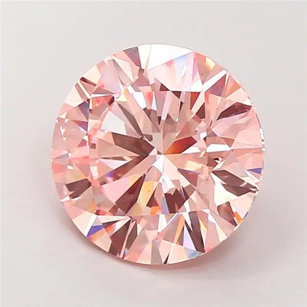 5.01ct Round Lab Grown Diamond (Colour Fancy Intense Pink, Clarity VS2, Cut ID, IGI Certified)