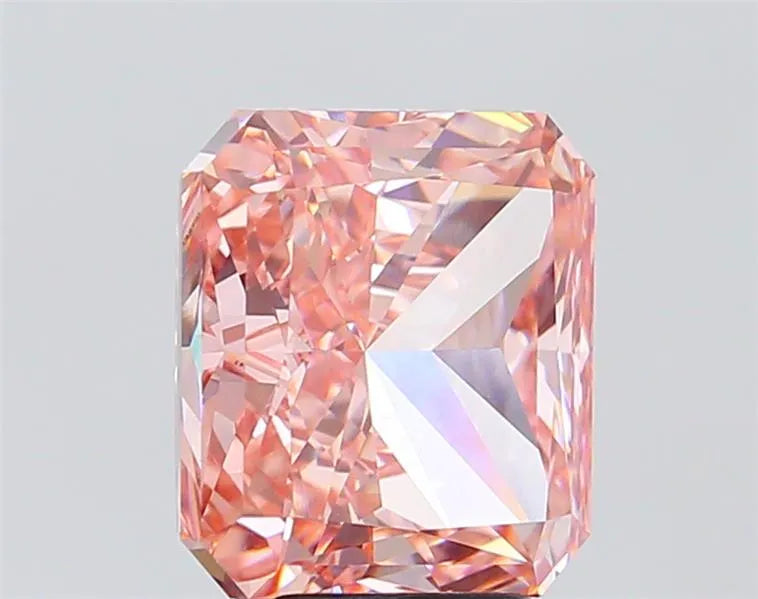 5.01ct Square radiant Lab Grown Diamond (Colour Fancy Intense Pink, Clarity VS1, IGI Certified)