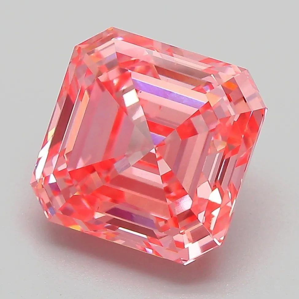 5.02ct Asscher Lab Grown Diamond (Colour Fancy Vivid Pink, Clarity VS2, IGI Certified)