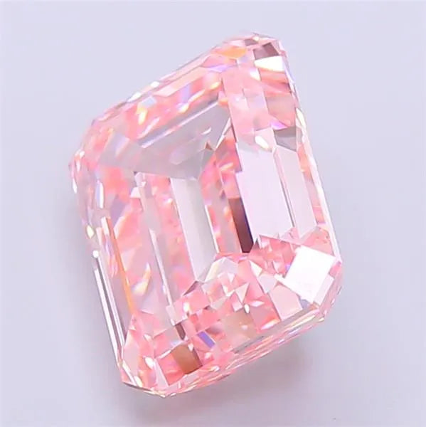 5.02ct Emerald Lab Grown Diamond (Colour Fancy Intense Pink, Clarity VVS2, IGI Certified)