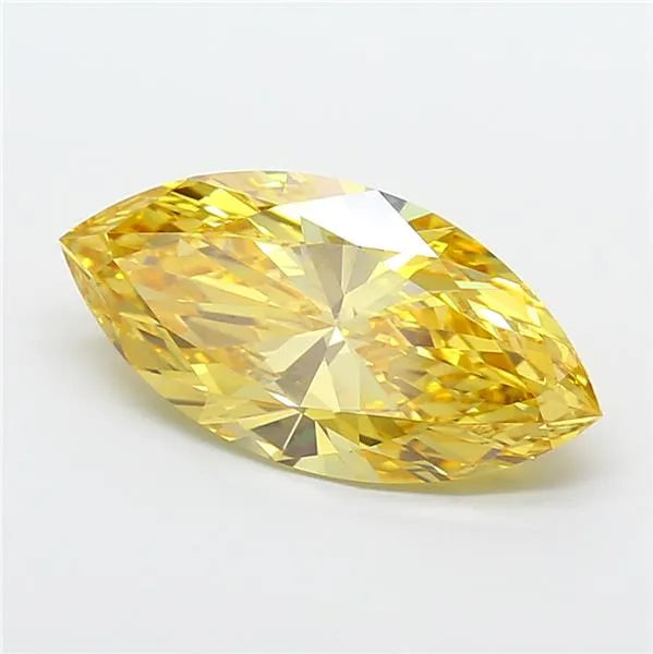 5.02ct Marquise Lab Grown Diamond (Colour Fancy Vivid Yellow, Clarity VS1, IGI Certified)
