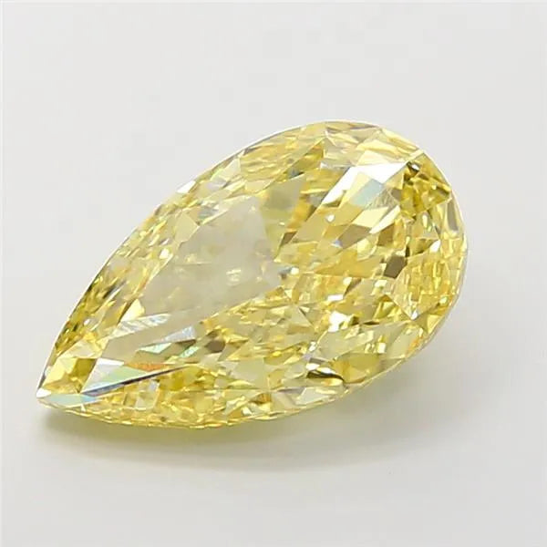 5.02ct Pear Lab Grown Diamond (Colour Fancy Intense Yellow, Clarity VS2, IGI Certified)