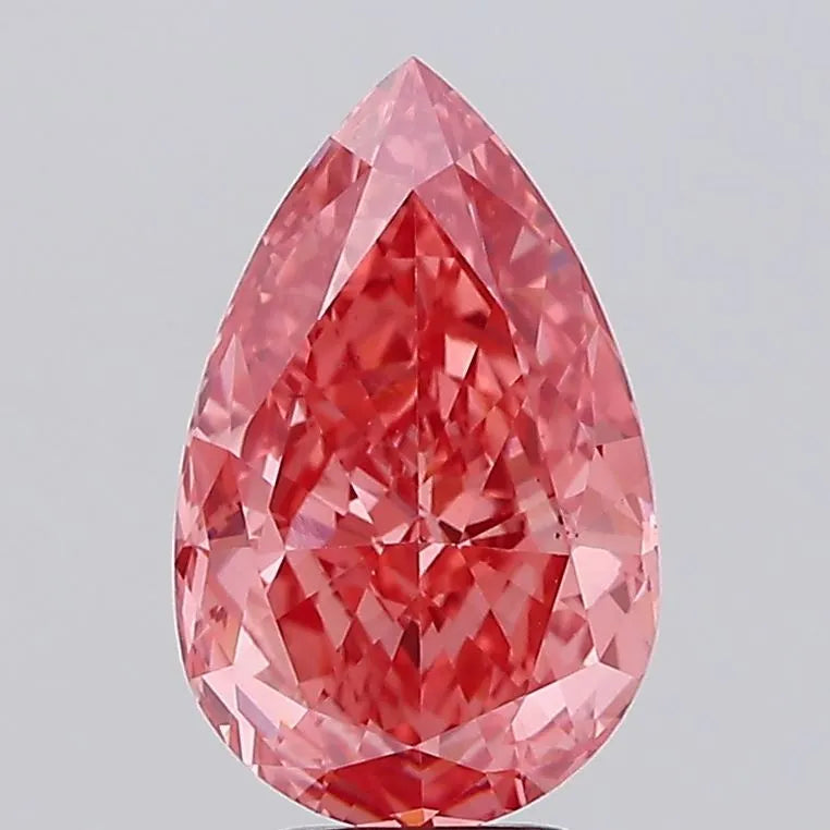 5.02ct Pear Lab Grown Diamond (Colour Fancy Vivid Pink, Clarity VS1, IGI Certified)