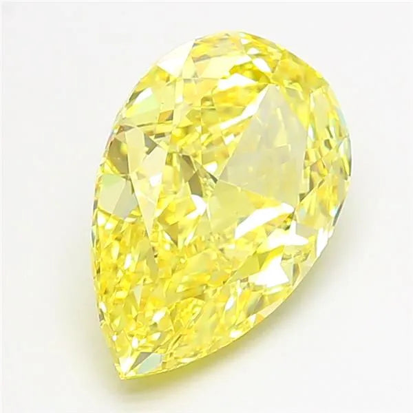 5.02ct Pear Lab Grown Diamond (Colour Fancy Vivid Yellow, Clarity VS1, IGI Certified)