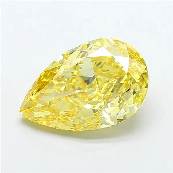 5.02ct Pear Lab Grown Diamond (Colour Fancy Vivid Yellow, Clarity VS2, IGI Certified)