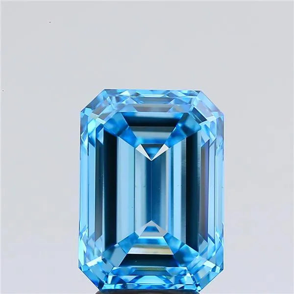 5.03ct Emerald Lab Grown Diamond (Colour Fancy Vivid Blue, Clarity VVS2, IGI Certified)