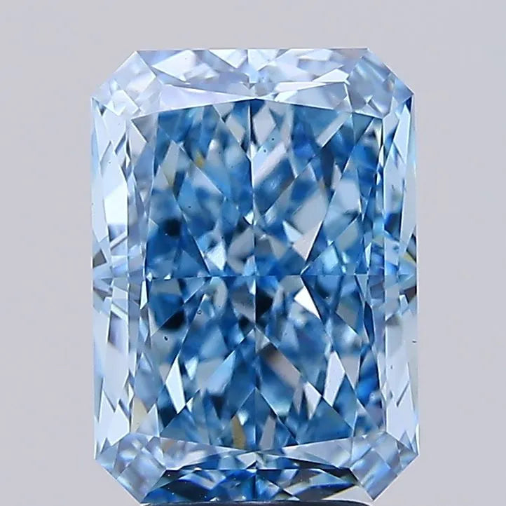 5.03ct Radiant Lab Grown Diamond (Colour Fancy Vivid Blue, Clarity VS1, IGI Certified)