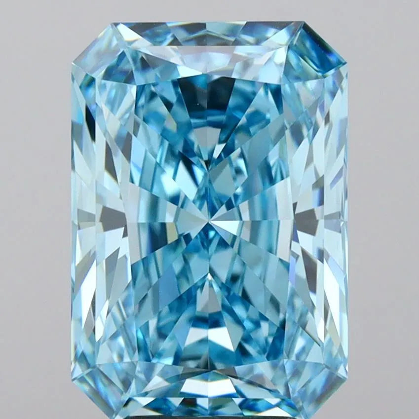 5.03ct Radiant Lab Grown Diamond (Colour Fancy Vivid Blue, Clarity VVS2, IGI Certified)