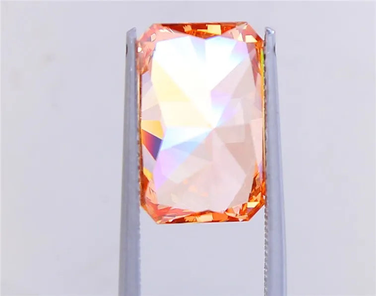 5.03ct Radiant Lab Grown Diamond (Colour Fancy Vivid Pinkish Orange, Clarity VS1, IGI Certified)