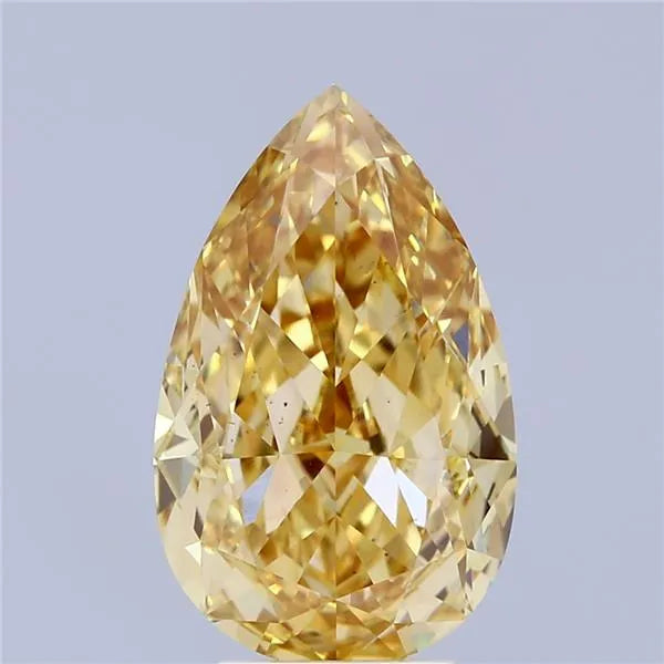 5.04ct Pear Lab Grown Diamond (Colour Fancy Intense Yellow, Clarity VS2, IGI Certified)