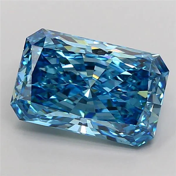 5.04ct Radiant Lab Grown Diamond (Colour Fancy Vivid Blue, Clarity VS1, IGI Certified)