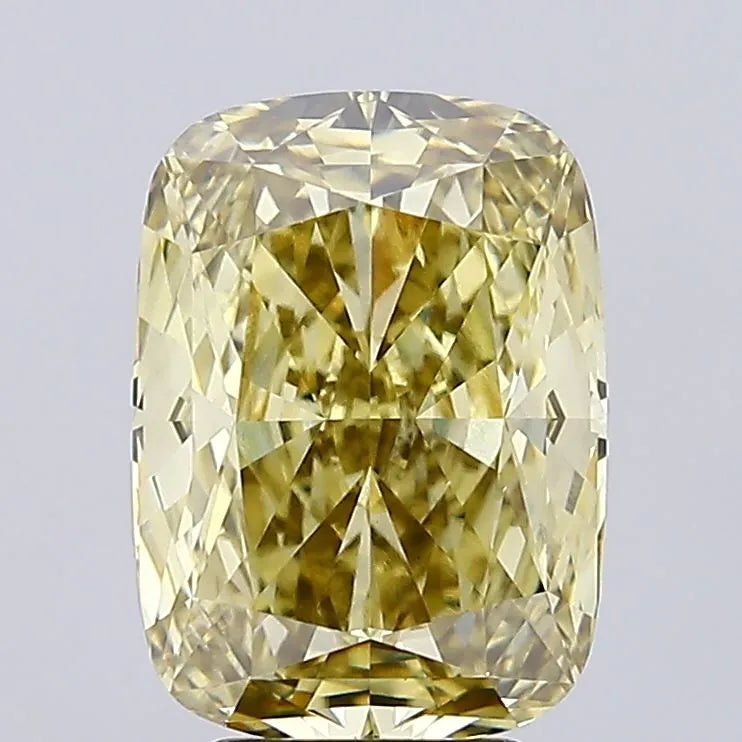5.05ct Cushion modified Lab Grown Diamond (Colour Fancy Intense Yellow, Clarity VS1, IGI Certified)