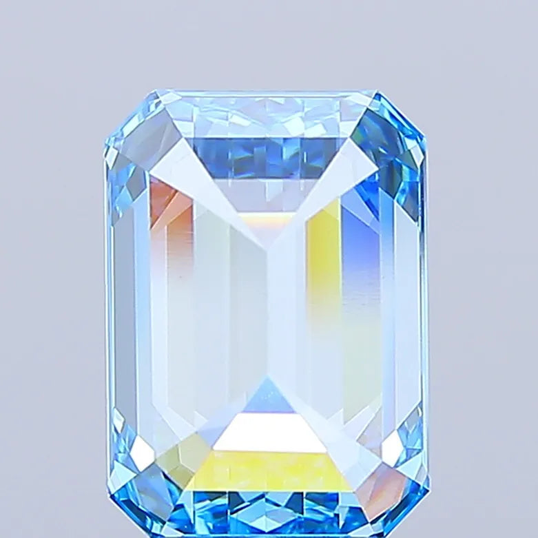 5.05ct Emerald Lab Grown Diamond (Colour Fancy Vivid Blue, Clarity VS1, IGI Certified)