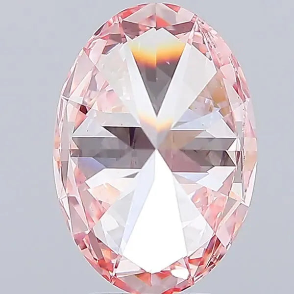 5.05ct Oval Lab Grown Diamond (Colour Fancy Vivid Pink, Clarity VS1, IGI Certified)