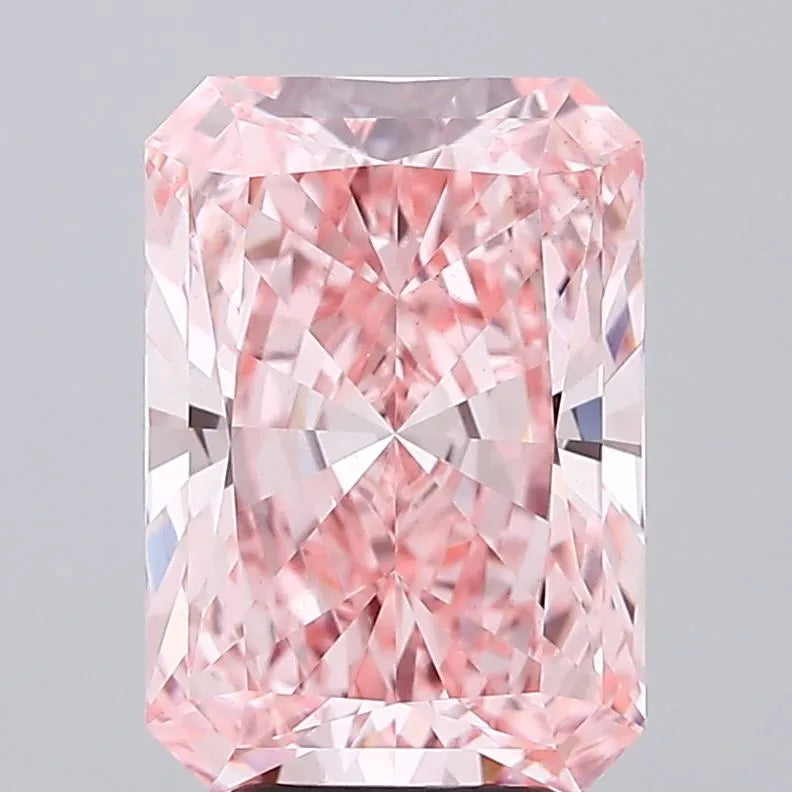 5.05ct Radiant Lab Grown Diamond (Colour Fancy Vivid Pink, Clarity VS1, IGI Certified)