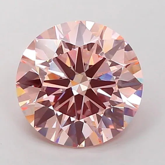 5.05ct Round Lab Grown Diamond (Colour Fancy Pink, Clarity VS2, Cut ID, IGI Certified)