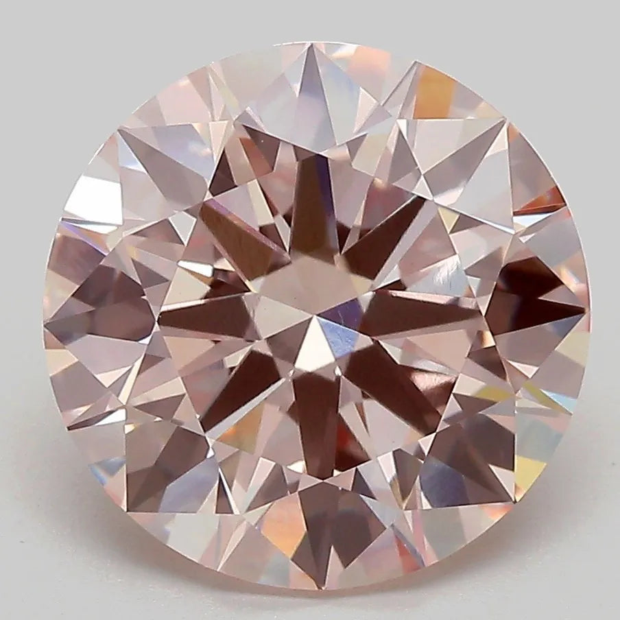 5.05ct Round Lab Grown Diamond (Colour Fancy Pink, Clarity VVS2, Cut ID, IGI Certified)