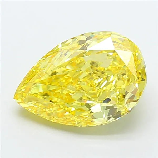 5.06ct Pear Lab Grown Diamond (Colour Fancy Vivid Yellow, Clarity VS1, IGI Certified)