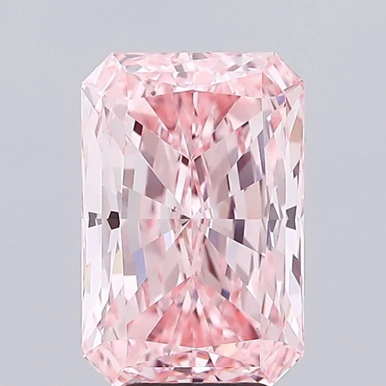 5.06ct Radiant Lab Grown Diamond (Colour Fancy Vivid Pink, Clarity VS1, IGI Certified)