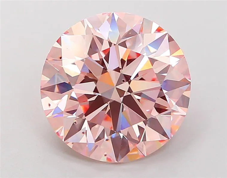 5.06ct Round Lab Grown Diamond (Colour Fancy Intense Pink, Clarity VS2, Cut ID, IGI Certified)