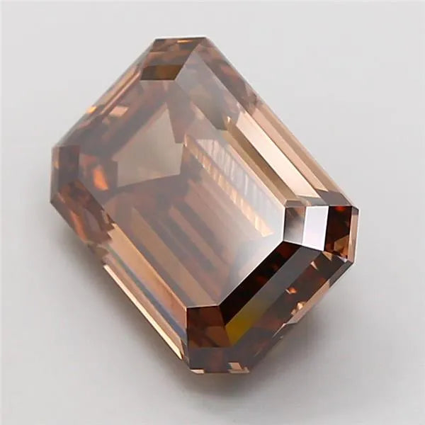 5.07ct Emerald Lab Grown Diamond (Colour Fancy Brown, Clarity VVS2, IGI Certified)